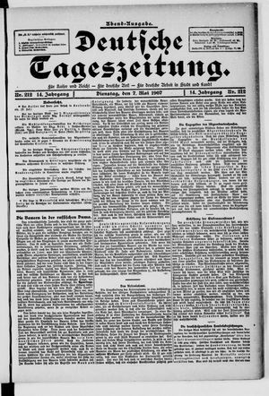 Deutsche Tageszeitung on May 7, 1907