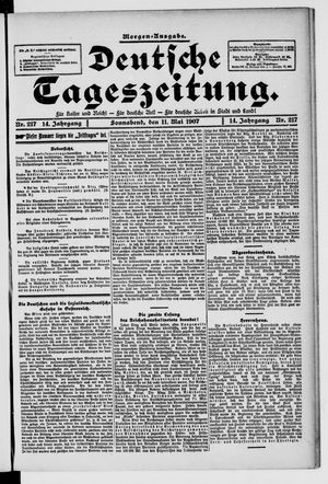 Deutsche Tageszeitung vom 11.05.1907