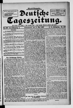 Deutsche Tageszeitung vom 11.05.1907