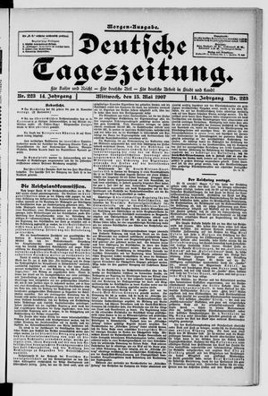 Deutsche Tageszeitung vom 15.05.1907