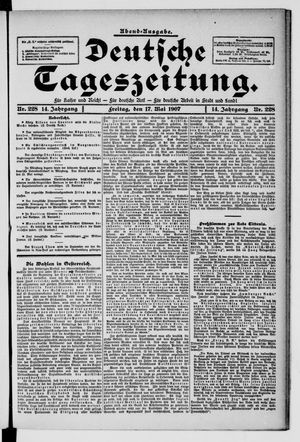 Deutsche Tageszeitung vom 17.05.1907