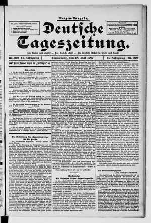 Deutsche Tageszeitung vom 18.05.1907