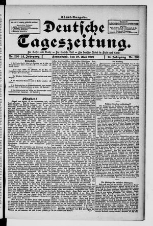 Deutsche Tageszeitung vom 18.05.1907