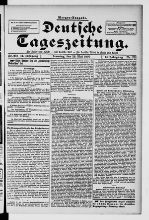 Deutsche Tageszeitung on May 19, 1907