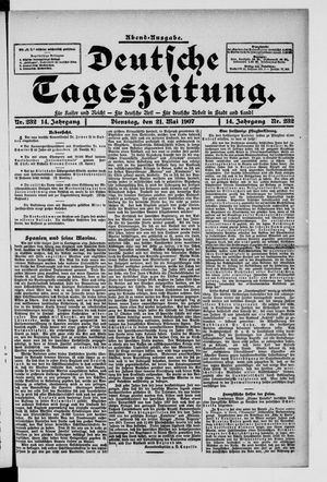 Deutsche Tageszeitung on May 21, 1907