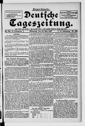 Deutsche Tageszeitung vom 22.05.1907
