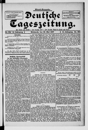 Deutsche Tageszeitung vom 22.05.1907