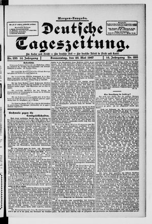 Deutsche Tageszeitung vom 23.05.1907