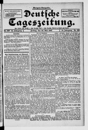 Deutsche Tageszeitung vom 24.05.1907