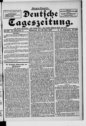 Deutsche Tageszeitung vom 29.05.1907
