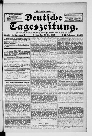 Deutsche Tageszeitung on May 31, 1907