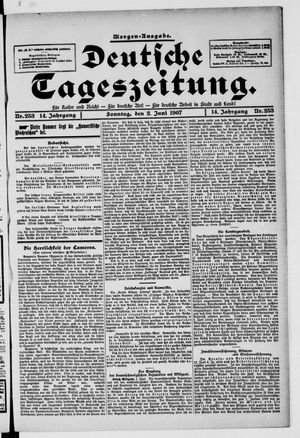 Deutsche Tageszeitung vom 02.06.1907