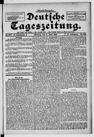Deutsche Tageszeitung vom 03.06.1907