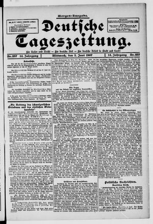 Deutsche Tageszeitung vom 05.06.1907