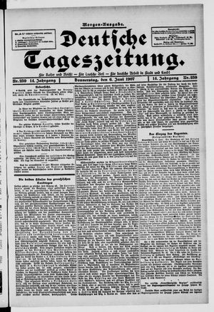 Deutsche Tageszeitung vom 06.06.1907