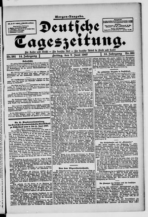 Deutsche Tageszeitung vom 07.06.1907