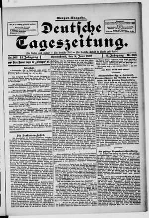 Deutsche Tageszeitung vom 08.06.1907