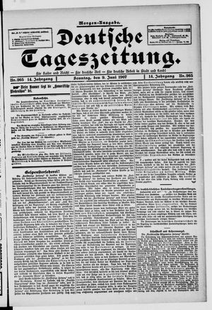 Deutsche Tageszeitung vom 09.06.1907