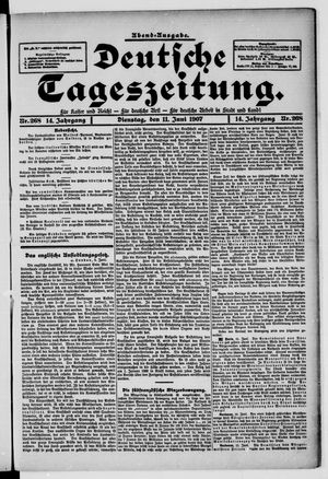 Deutsche Tageszeitung vom 11.06.1907
