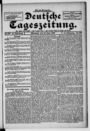 Deutsche Tageszeitung vom 12.06.1907