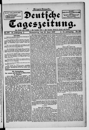 Deutsche Tageszeitung vom 13.06.1907
