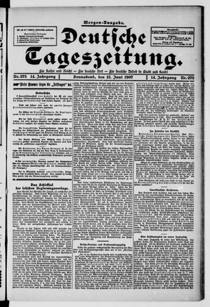 Deutsche Tageszeitung vom 14.06.1907