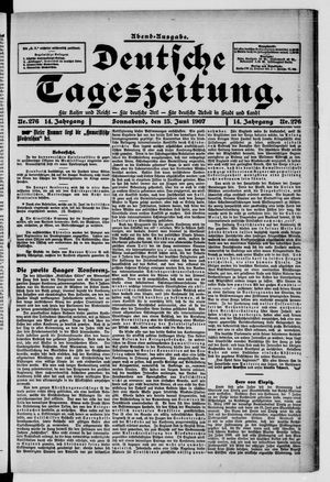 Deutsche Tageszeitung vom 14.06.1907