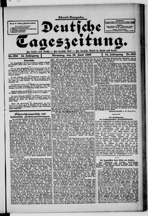 Deutsche Tageszeitung vom 18.06.1907