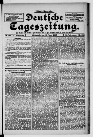 Deutsche Tageszeitung vom 19.06.1907