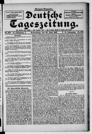 Deutsche Tageszeitung vom 20.06.1907