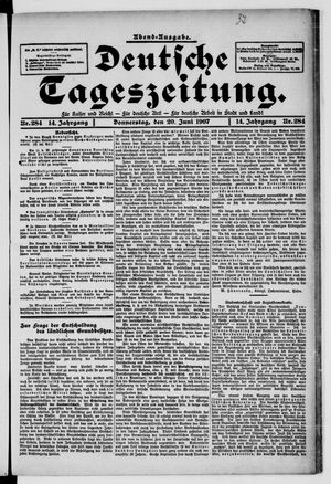 Deutsche Tageszeitung vom 20.06.1907