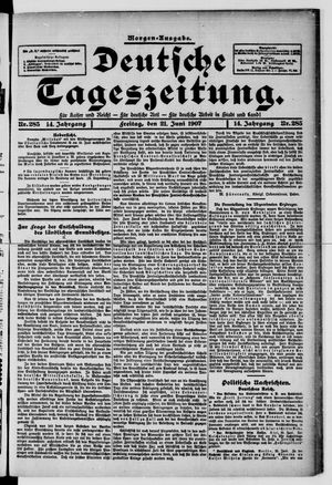 Deutsche Tageszeitung vom 21.06.1907