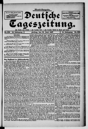 Deutsche Tageszeitung vom 21.06.1907