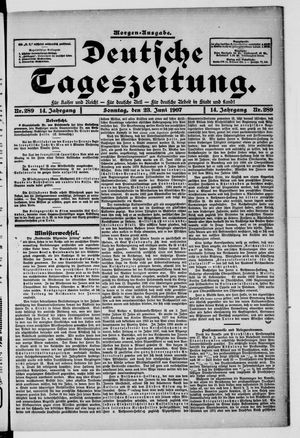 Deutsche Tageszeitung vom 23.06.1907