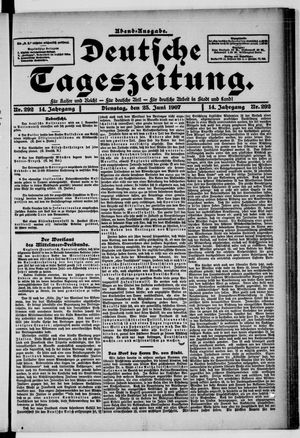 Deutsche Tageszeitung vom 25.06.1907