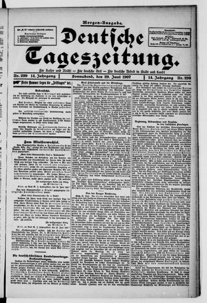 Deutsche Tageszeitung vom 29.06.1907