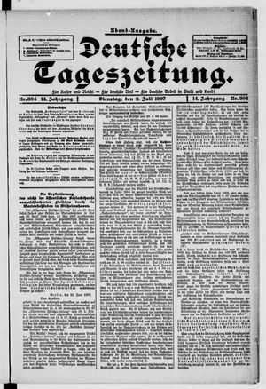 Deutsche Tageszeitung vom 02.07.1907