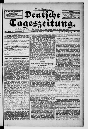 Deutsche Tageszeitung vom 17.07.1907