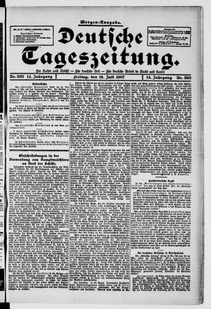 Deutsche Tageszeitung vom 19.07.1907