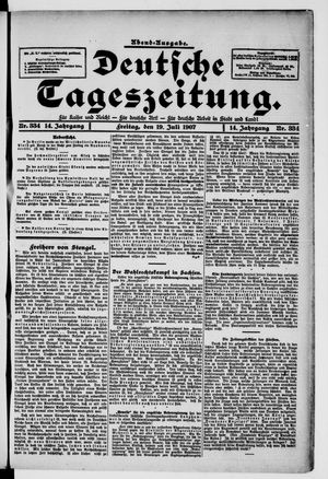 Deutsche Tageszeitung vom 19.07.1907