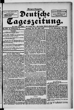 Deutsche Tageszeitung on Jul 26, 1907