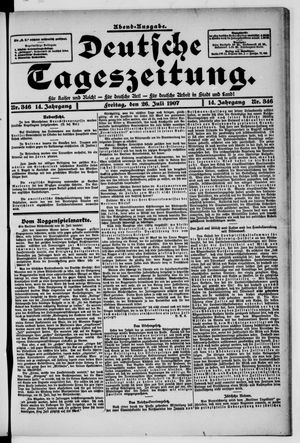 Deutsche Tageszeitung on Jul 26, 1907
