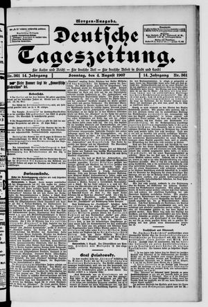 Deutsche Tageszeitung vom 04.08.1907