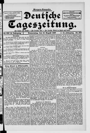 Deutsche Tageszeitung vom 15.08.1907