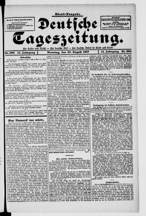 Deutsche Tageszeitung on Aug 20, 1907