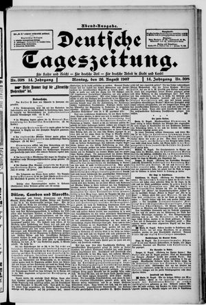 Deutsche Tageszeitung on Aug 26, 1907