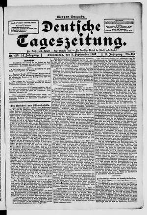 Deutsche Tageszeitung on Sep 5, 1907