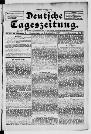 Deutsche Tageszeitung on Sep 5, 1907