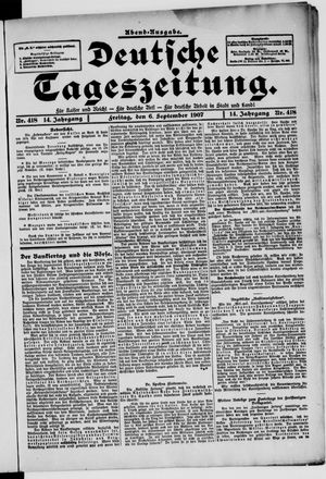 Deutsche Tageszeitung vom 06.09.1907