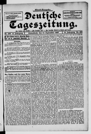 Deutsche Tageszeitung vom 14.09.1907